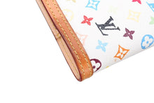 Load image into Gallery viewer, LOUIS VUITTON ルイヴィトン アジェンダPM 手帳カバー 村上隆 R20896 モノグラム マルチカラー ホワイト ゴールド金具 美品 中古 4b011039