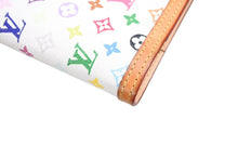 Load image into Gallery viewer, LOUIS VUITTON ルイヴィトン アジェンダPM 手帳カバー 村上隆 R20896 モノグラム マルチカラー ホワイト ゴールド金具 美品 中古 4b011039