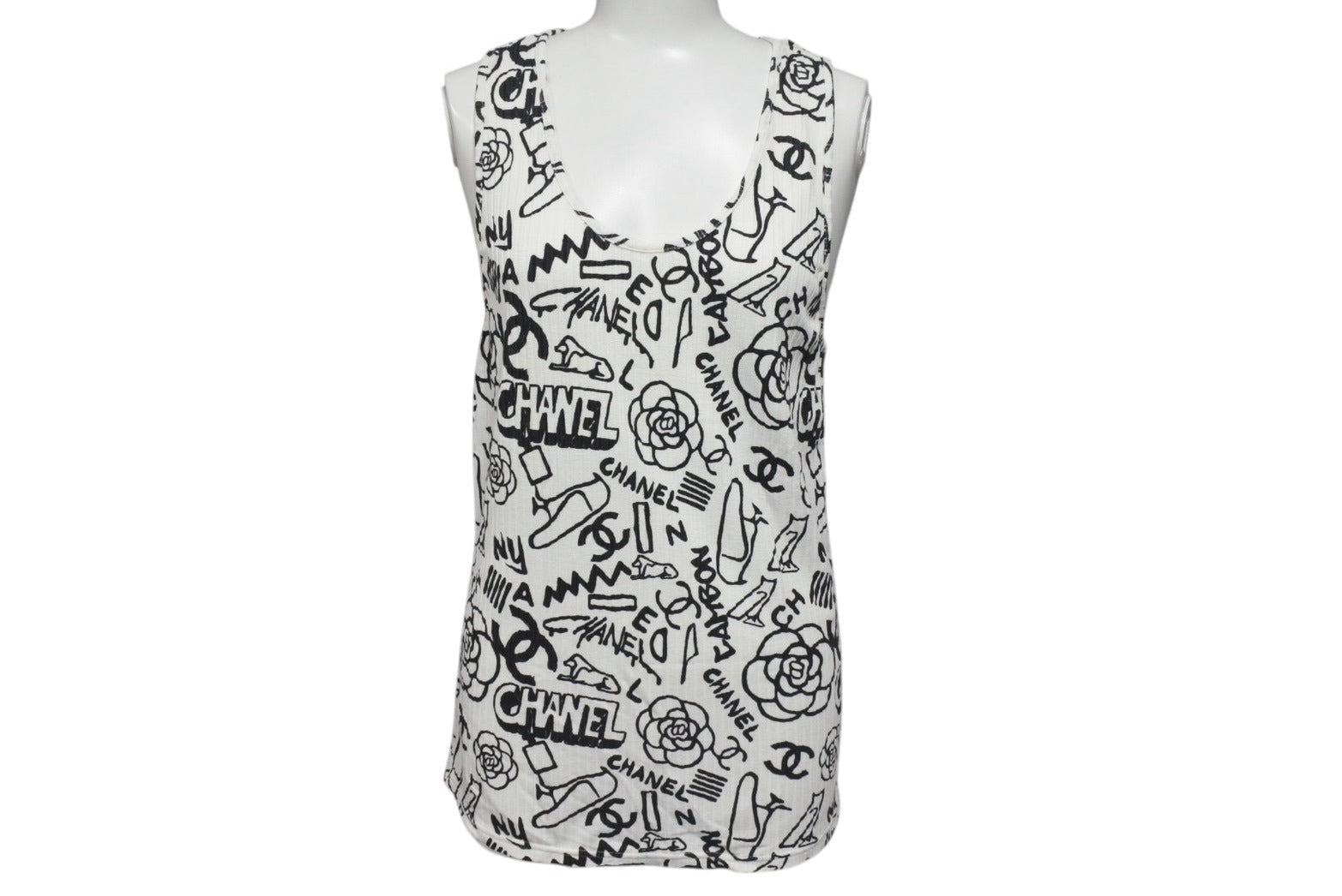 CHANEL シャネル タンクトップ ノースリーブ トップス 楽天市場】【美品】 【希少】 シャネル タンクトップ サーフライン 38