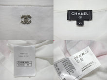 画像をギャラリービューアに読み込む, CHANEL シャネル ハートココマーク 半袖Tシャツ P74383K10851 サイズXS スプレー ラインストーン ピンク ホワイト 美品 中古 4b001109