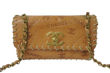 Load image into Gallery viewer, CHANEL シャネル ベースボールステッチ チェーンショルダーバッグ ココマーク エンボス加工 レザー ゴールド金具 ブラウン 美品 中古 4b001110
