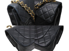 Load image into Gallery viewer, CHANEL シャネル マトラッセ23 Wフラップ Wチェーンショルダーバッグ 1番台 ラムスキン ココマーク ブラック 美品 中古 4b011125