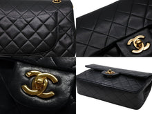 Load image into Gallery viewer, CHANEL シャネル マトラッセ23 Wフラップ Wチェーンショルダーバッグ 1番台 ラムスキン ココマーク ブラック 美品 中古 4b011125