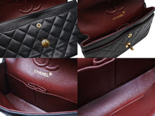 Load image into Gallery viewer, CHANEL シャネル マトラッセ23 Wフラップ Wチェーンショルダーバッグ 1番台 ラムスキン ココマーク ブラック 美品 中古 4b011125