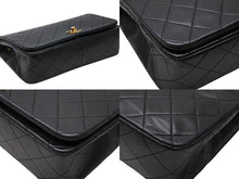 Load image into Gallery viewer, CHANEL シャネル マトラッセ 23cm フルフラップ ターンロック 1番台 ショルダーバッグ ラムスキン ブラック 美品 中古 4b011127