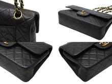 Load image into Gallery viewer, CHANEL シャネル マトラッセ23 Wフラップ Wチェーンショルダーバッグ 2番台 ラムスキン ココマーク ブラック 美品 中古 4b011128