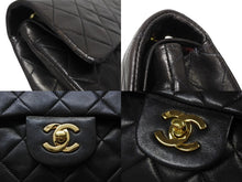 Load image into Gallery viewer, CHANEL シャネル マトラッセ23 Wフラップ Wチェーンショルダーバッグ 2番台 ラムスキン ココマーク ブラック 美品 中古 4b011128