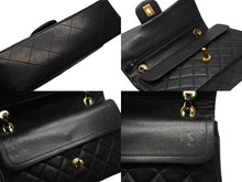Load image into Gallery viewer, CHANEL シャネル マトラッセ23 Wフラップ Wチェーンショルダーバッグ 2番台 ラムスキン ココマーク ブラック 美品 中古 4b011128
