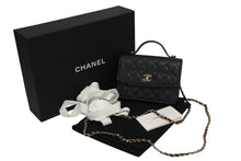 Load image into Gallery viewer, 新品未使用 CHANEL シャネル チェーンウォレット 財布 ランダム番台 ココマーク キャビアスキン キルティング ゴールド金具 中古 4b011145
