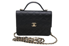Load image into Gallery viewer, 新品未使用 CHANEL シャネル チェーンウォレット 財布 ランダム番台 ココマーク キャビアスキン キルティング ゴールド金具 中古 4b011145