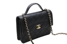 Load image into Gallery viewer, 新品未使用 CHANEL シャネル チェーンウォレット 財布 ランダム番台 ココマーク キャビアスキン キルティング ゴールド金具 中古 4b011145