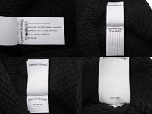 Load image into Gallery viewer, 未使用 CHROME HEARTS クロムハーツ クロスパッチ ニットキャップ ビーニー カシミヤ レザー シルバー925 ブラック 中古 4b011148