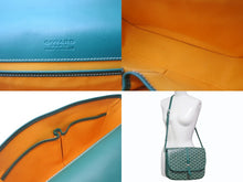 画像をギャラリービューアに読み込む, 極美品 GOYARD ゴヤール ベルヴェデーレ MM ショルダーバッグ グリーン BELVE3MMLTY01CG01P PVC レザー ヘリンボーン柄 中古 4b001116