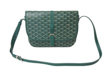 画像をギャラリービューアに読み込む, 極美品 GOYARD ゴヤール ベルヴェデーレ MM ショルダーバッグ グリーン BELVE3MMLTY01CG01P PVC レザー ヘリンボーン柄 中古 4b001116