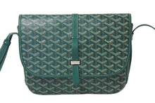 画像をギャラリービューアに読み込む, 極美品 GOYARD ゴヤール ベルヴェデーレ MM ショルダーバッグ グリーン BELVE3MMLTY01CG01P PVC レザー ヘリンボーン柄 中古 4b001116