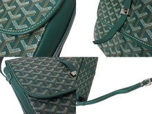 画像をギャラリービューアに読み込む, 極美品 GOYARD ゴヤール ベルヴェデーレ MM ショルダーバッグ グリーン BELVE3MMLTY01CG01P PVC レザー ヘリンボーン柄 中古 4b001116