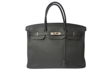 画像をギャラリービューアに読み込む, HERMES エルメス バーキン40 カーキ トゴ 40cm □P刻印 シルバー金具 ハンドバッグ 美品 中古 4b001117