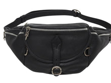 Load image into Gallery viewer, 極美品 CHROME HEARTS クロムハーツ #1 SNAT PACK スナットパック ウエストバッグ ガンスリンガーベルト レザー ブラック 中古 4b011157