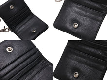 画像をギャラリービューアに読み込む, CHROME HEARTS クロムハーツ TV MAN クラシックチェーンハンドル クロスパッチ レザー ウォレット ブラック 美品 中古 4b001118