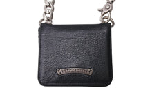 画像をギャラリービューアに読み込む, CHROME HEARTS クロムハーツ TV MAN クラシックチェーンハンドル クロスパッチ レザー ウォレット ブラック 美品 中古 4b001118