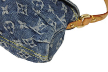 Load image into Gallery viewer, 極美品 LOUIS VUITTON ルイヴィトン ミニプリーティ ワンショルダーバッグ M95050 モノグラム デニム インディゴブルー 中古 4b011189