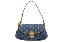 Load image into Gallery viewer, 極美品 LOUIS VUITTON ルイヴィトン ミニプリーティ ワンショルダーバッグ M95050 モノグラム デニム インディゴブルー 中古 4b011189