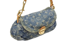 Load image into Gallery viewer, LOUIS VUITTON ルイヴィトン ミニプリーティ ワンショルダーバッグ M95050 モノグラム デニム インディゴブルー 美品 中古 4b011187