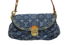 Load image into Gallery viewer, 極美品 LOUIS VUITTON ルイヴィトン ミニプリーティ ワンショルダーバッグ M95050 モノグラム デニム インディゴブルー 中古 4b011189