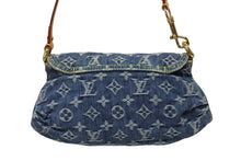 Load image into Gallery viewer, 極美品 LOUIS VUITTON ルイヴィトン ミニプリーティ ワンショルダーバッグ M95050 モノグラム デニム インディゴブルー 中古 4b011189