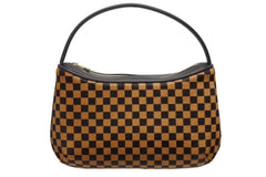 新品未使用 LOUIS VUITTON ルイヴィトン ダミエソバージュ タイガー ハンドバッグ M92132 ハラコ レザー ブラウン ゴールド金具 中古 4b011419