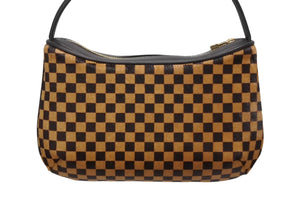 新品未使用 LOUIS VUITTON ルイヴィトン ダミエソバージュ タイガー ハンドバッグ M92132 ハラコ レザー ブラウン ゴールド金具 中古 4b011419
