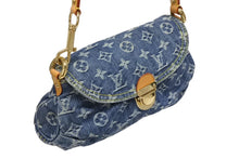 Load image into Gallery viewer, 極美品 LOUIS VUITTON ルイヴィトン ミニプリーティ ワンショルダーバッグ M95050 モノグラム デニム インディゴブルー 中古 4b011189