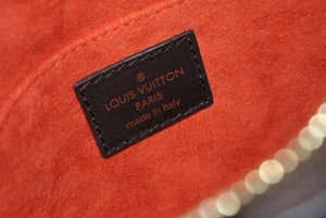 新品未使用 LOUIS VUITTON ルイヴィトン ダミエソバージュ タイガー ハンドバッグ M92132 ハラコ レザー ブラウン ゴールド金具 中古 4b011419
