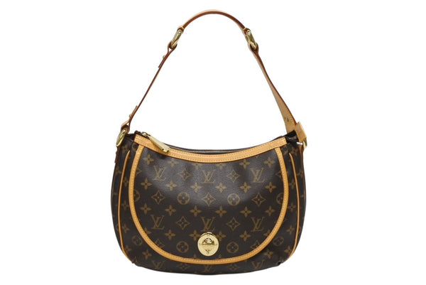 LOUIS VUITTON ルイヴィトン トゥラムPM ワンショルダーバッグ M40076 モノグラム PVC レザー ブラウン 廃盤 美品 中古 4b011271