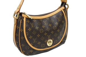 LOUIS VUITTON ルイヴィトン トゥラムPM ワンショルダーバッグ M40076 モノグラム PVC レザー ブラウン 廃盤 美品 中古 4b011271
