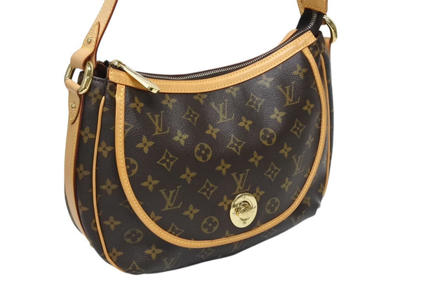 LOUIS VUITTON ルイヴィトン トゥラムPM ワンショルダーバッグ M40076 モノグラム PVC レザー ブラウン 廃盤 美品 中古 4b011271