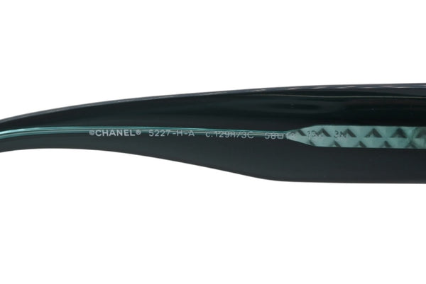 CHANEL シャネル サングラス アイウェア 5227-H-A c.1298/3C サイズ58□18 135 ココマーク クリアグリーン 美品 中古 4b011286