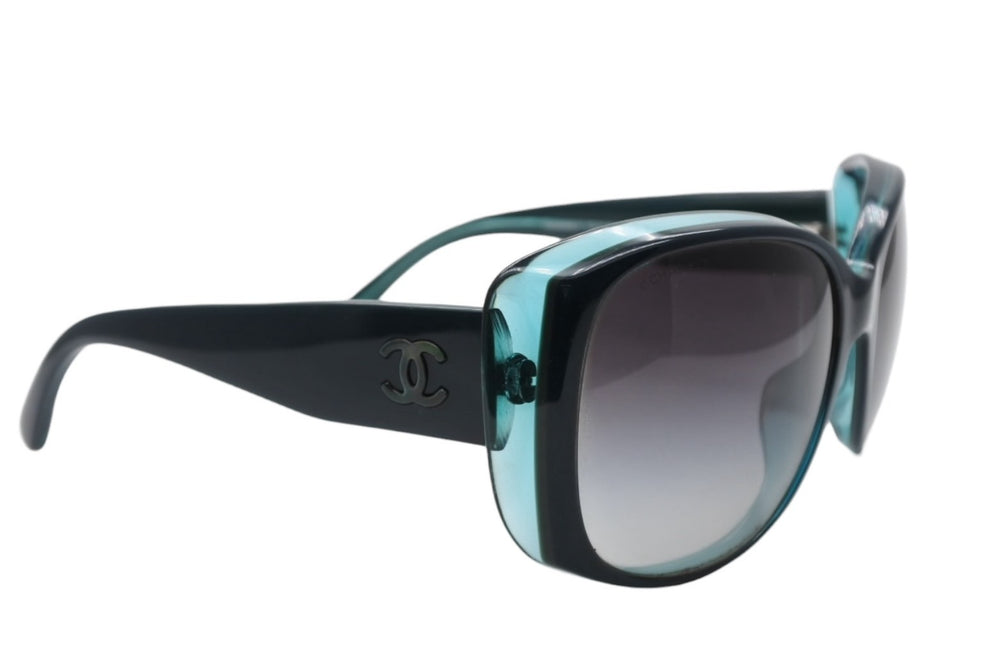 CHANEL シャネル サングラス アイウェア 5227-H-A c.1298/3C サイズ58□18 135 ココマーク クリアグリーン 美品 中古 4b011286