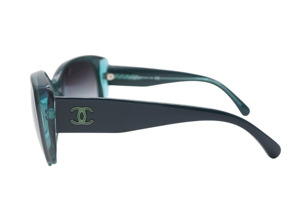 CHANEL シャネル サングラス アイウェア 5227-H-A c.1298/3C サイズ58□18 135 ココマーク クリアグリーン 美品 中古 4b011286