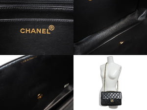 CHANEL シャネル マトラッセ25 シングルフラップ 4番台 ココマーク ラムスキン ゴールド金具 美品 中古 4b011130
