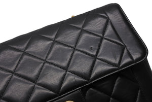CHANEL シャネル マトラッセ25 シングルフラップ 4番台 ココマーク ラムスキン ゴールド金具 美品 中古 4b011130