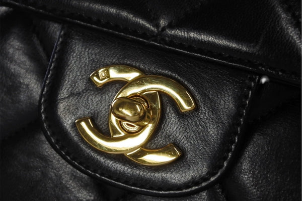 CHANEL シャネル マトラッセ25 シングルフラップ 4番台 ココマーク ラムスキン ゴールド金具 美品 中古 4b011130