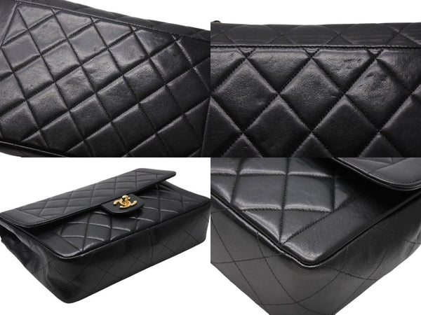CHANEL シャネル マトラッセ25 シングルフラップ 4番台 ココマーク ラムスキン ゴールド金具 美品 中古 4b011130
