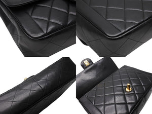 CHANEL シャネル マトラッセ25 シングルフラップ 4番台 ココマーク ラムスキン ゴールド金具 美品 中古 4b011130