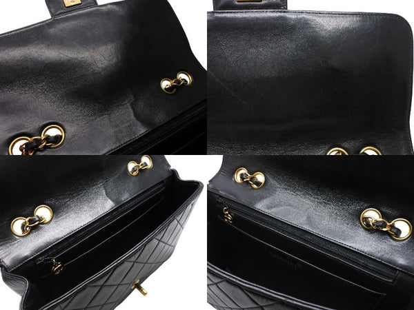 CHANEL シャネル マトラッセ25 シングルフラップ 4番台 ココマーク ラムスキン ゴールド金具 美品 中古 4b011130