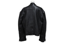 Load image into Gallery viewer, BALENCIAGA バレンシアガ グレイニーソフトバッファロースキン レザージャケット 768749 ブラック 牛革 コットン キュプラ サイズ2 極美品 中古 65809