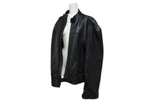 Load image into Gallery viewer, BALENCIAGA バレンシアガ グレイニーソフトバッファロースキン レザージャケット 768749 ブラック 牛革 コットン キュプラ サイズ2 極美品 中古 65809