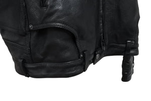 BALENCIAGA バレンシアガ グレイニーソフトバッファロースキン レザージャケット 768749 ブラック 牛革 コットン キュプラ サイズ2 極美品 中古 65809