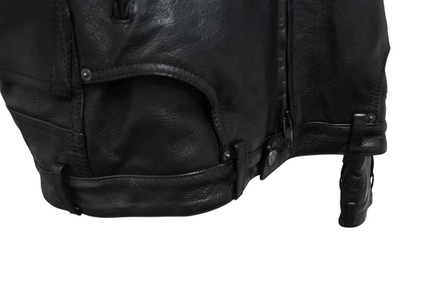 BALENCIAGA バレンシアガ グレイニーソフトバッファロースキン レザージャケット 768749 ブラック 牛革 コットン キュプラ サイズ2 極美品 中古 65809
