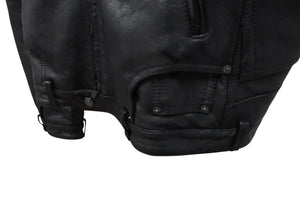 BALENCIAGA バレンシアガ グレイニーソフトバッファロースキン レザージャケット 768749 ブラック 牛革 コットン キュプラ サイズ2 極美品 中古 65809